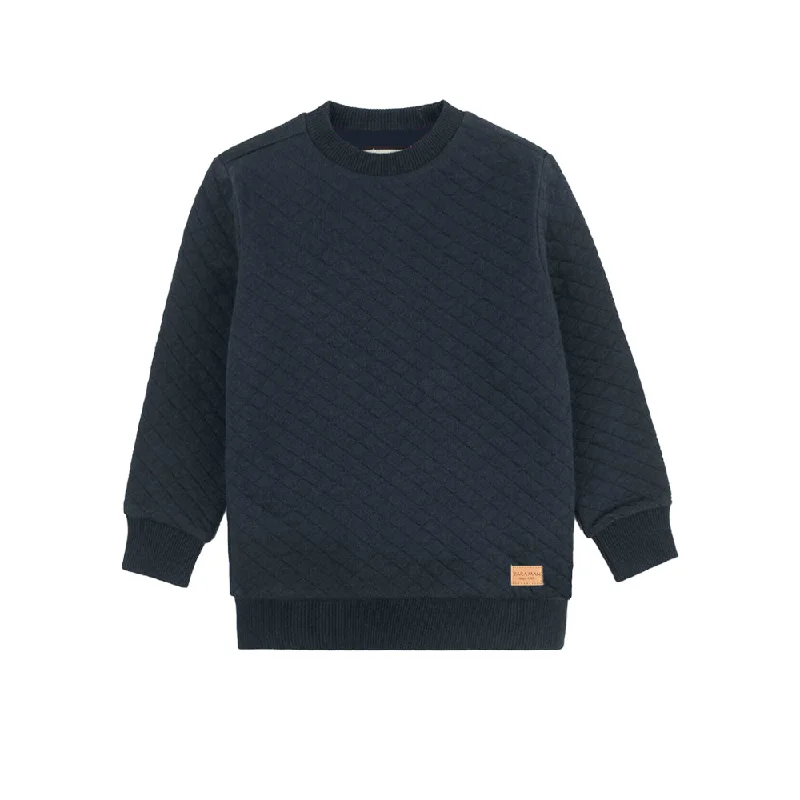 ZR Quilted Cubes Navy Blue Sweatshirt 13617