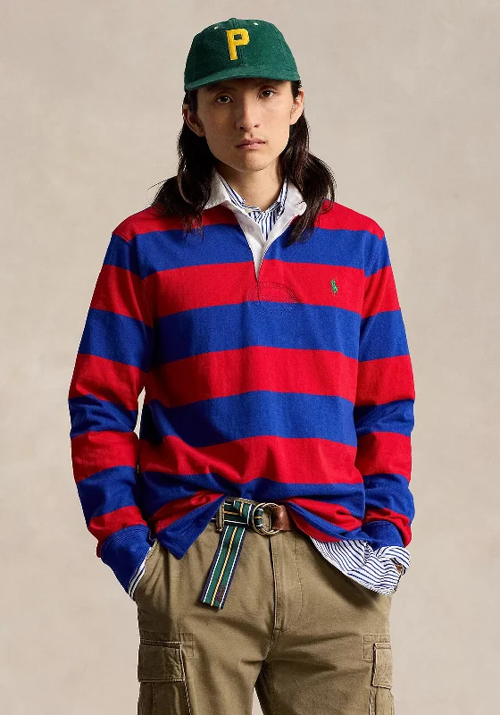 Ralph Lauren The Iconic Rugby Polo Shirt, Red & Blue