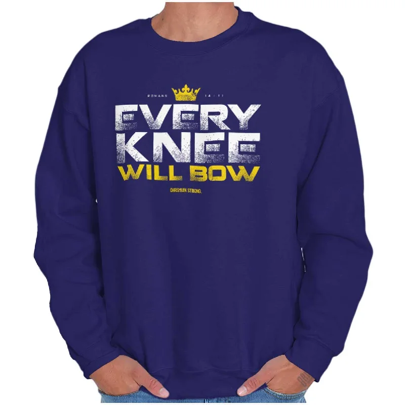 Every Knee Will Bow Crown Crewneck Sweatshirt