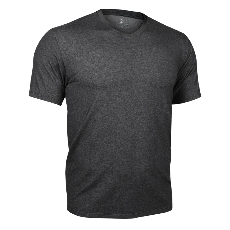 2UNDR Luxury V Neck Tee - CHARCOAL