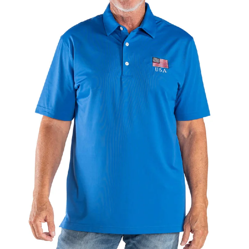 Men's Greg Norman Freedom Pique USA Polo