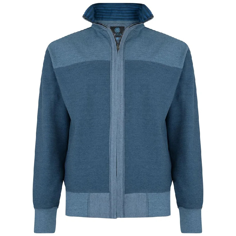 KAM Men's Full Zip Canvas Sweater (715)