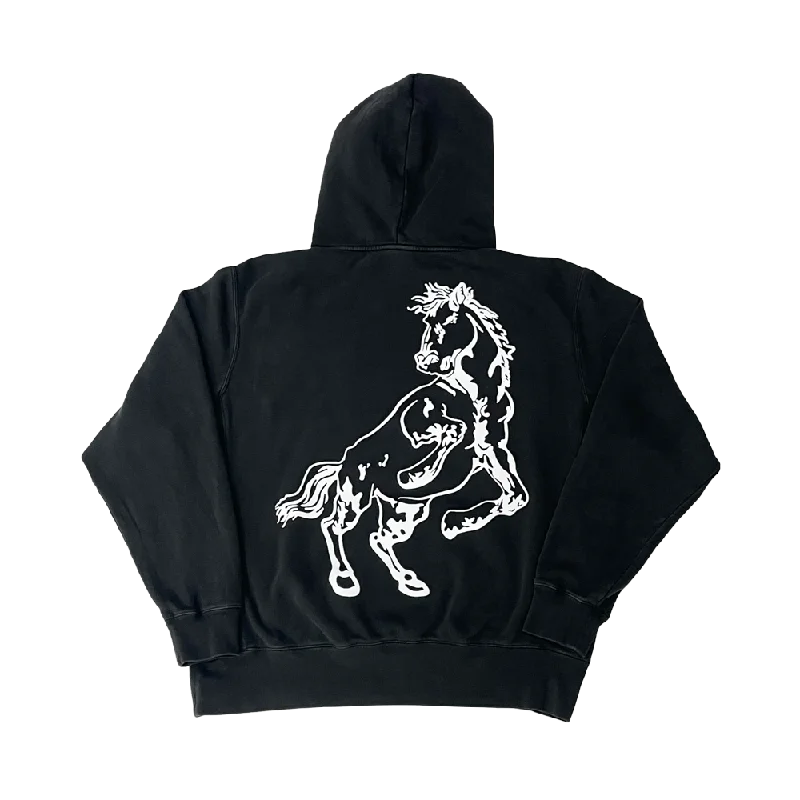 Big Buff Horse Heavyweight Hoodie - Black