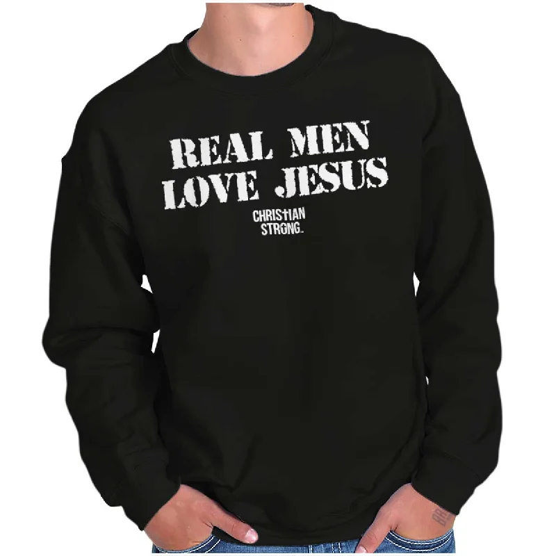 Real Men Love Jesus Crewneck Sweatshirt