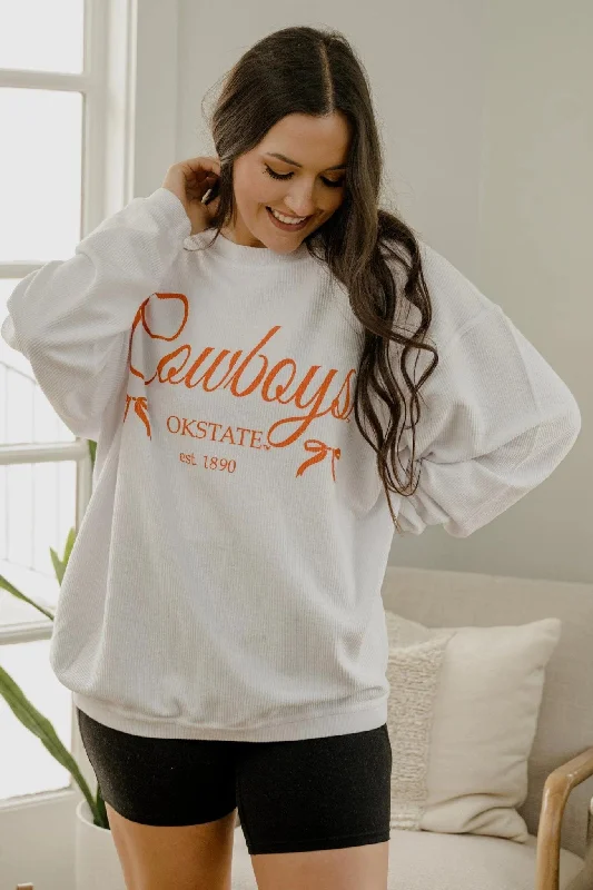 Livy Lu: OSU Cowboys Established Bows Corded Sweatshirt