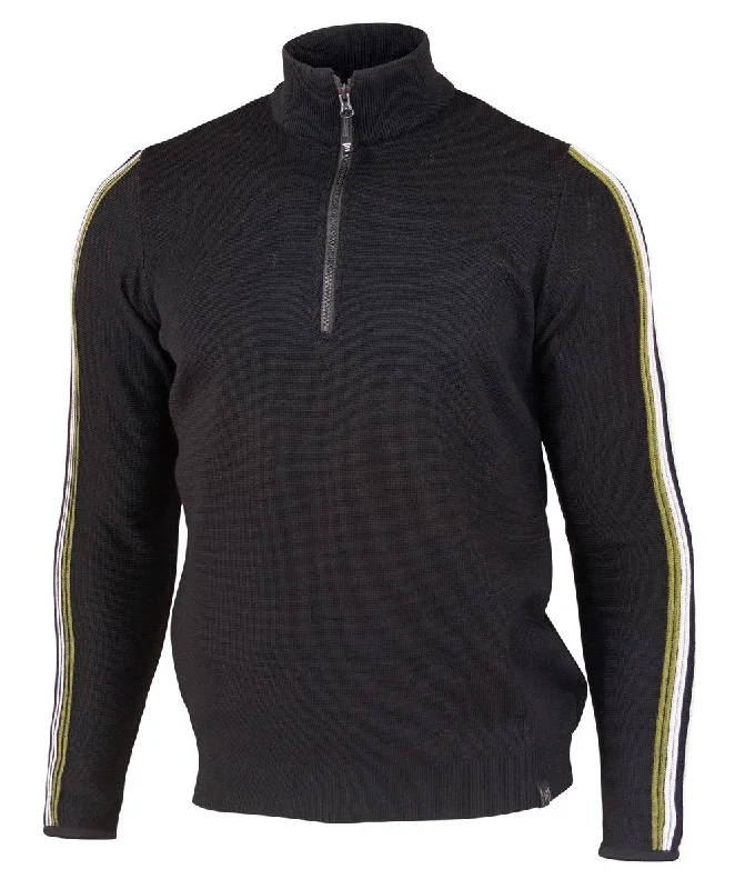 BODE HALF ZIP  — BLACK