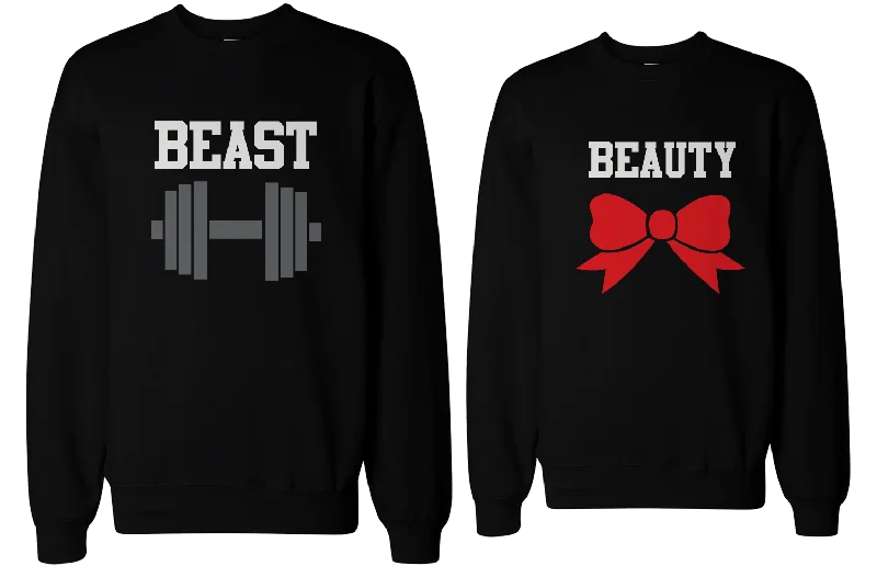 Beauty and Beast Couple Sweatshirts Cute Matching Outfit for Couples