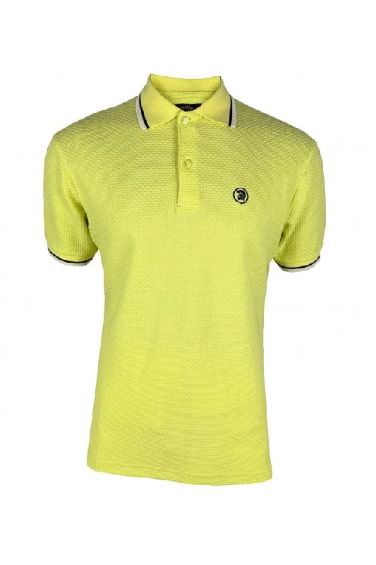 Trojan Records Men's TC1038 Twin Tipped Textured Polo Shirt Pistachio