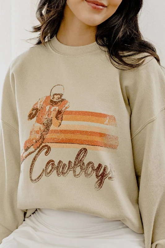 Livy Lu: Oklahoma State Cowboys Mono QB sand sweatshirt