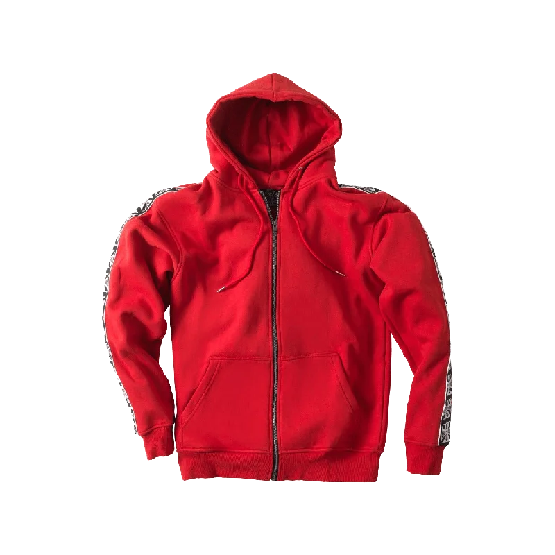 WCC TAPED ZIP HOOD - RED