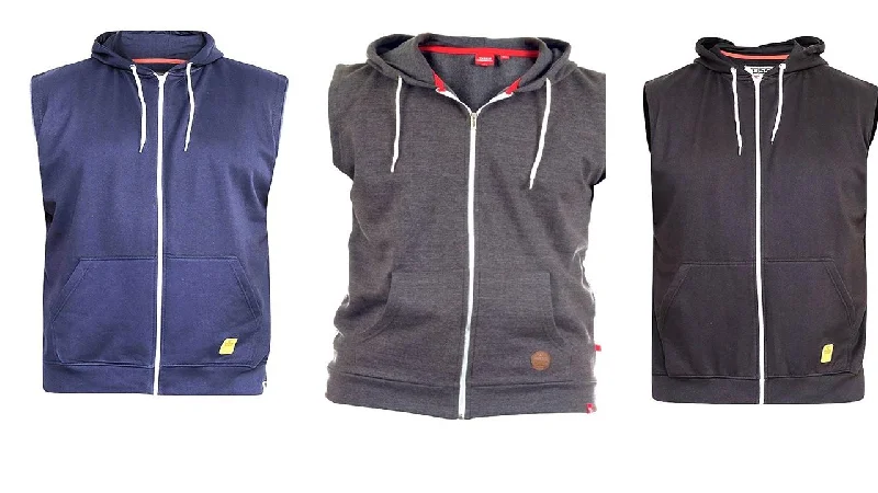 D555 Cotton Rich Sleeveeless Hoody for  Men's (KS16651) Size 2XL-8XL, 3 Colours