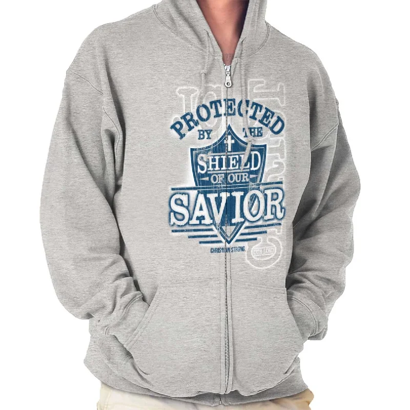 Shield of our Savior Zip Hoodie