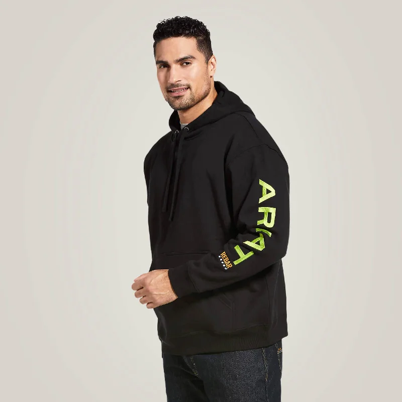 Rebar Graphic Hoodie - Black / Lime