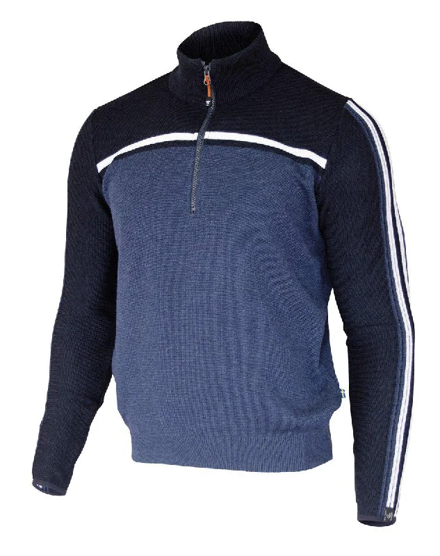 SVANTE HALF ZIP — STEELBLUE