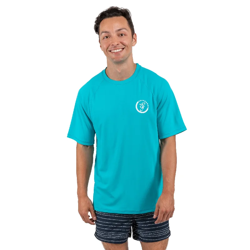 Trekker Unisex Rash Guard Short Sleeve Teal