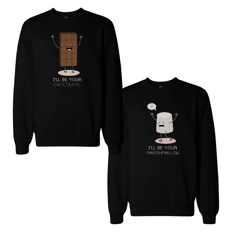 Chocolate And Marshmallow Couple Sweatshirts Matching Sweat Shirts