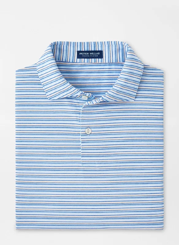 Peter Millar Crown Crafted Octave Performance Jersey Polo - BLUE FROST