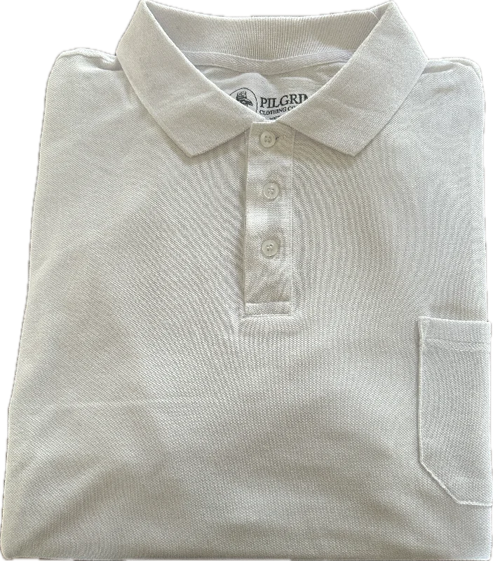 3 button Polo - White