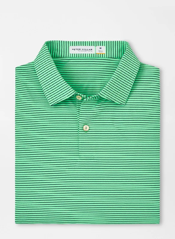 Peter Millar Featherweight Melange Stripe Polo SUMMER MEADOW