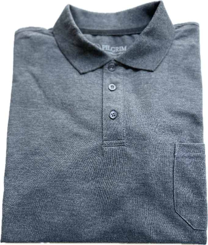 3 button Polo - Char Marle