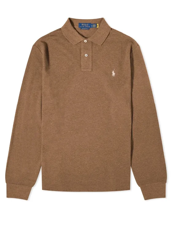 Ralph Lauren Long Sleeve Polo Shirt, Brown