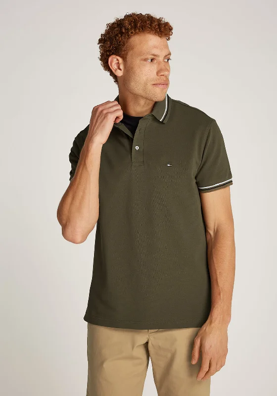 Tommy Hilfiger Tipped Polo Shirt, Army Green