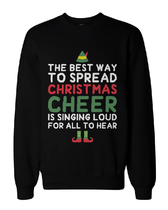 Best Way to Spread Christmas Cheer Graphic Sweatshirts - Unisex Black Sweatshirt