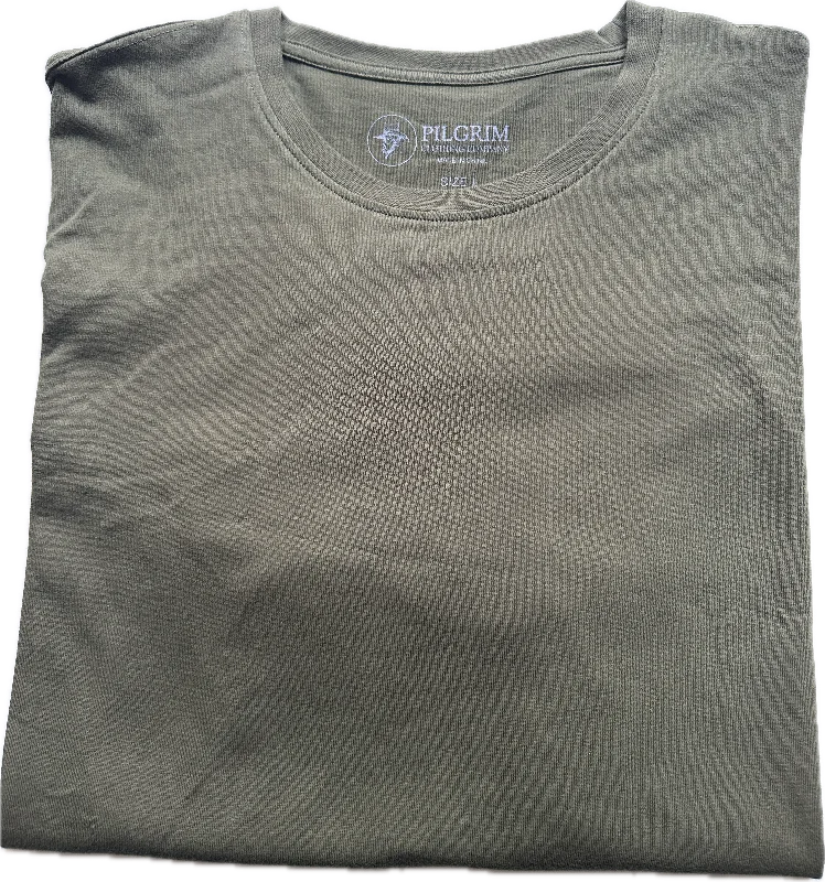 Crew Neck Tee Shirt - Khaki