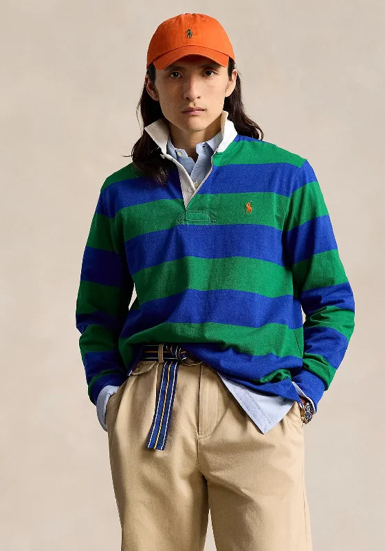 Ralph Lauren The Iconic Rugby Polo Shirt, Green & Blue