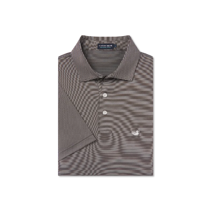 Southern Marsh-Bermuda Performance Polo - Wellington Stripe