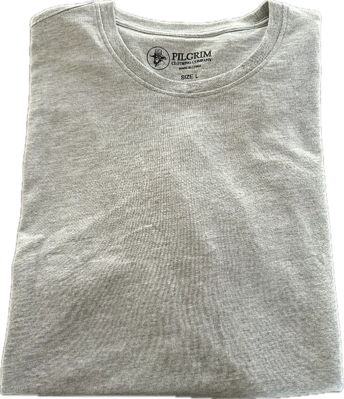 Crew Neck Tee Shirt - Oatmeal Marle