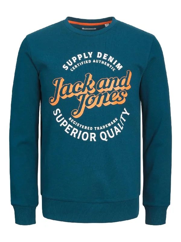 Jack & Jones Plus (12245502) JJMIKK Crew Neck Sweat Shirt in 2 Colour Options 1XL to 6XL