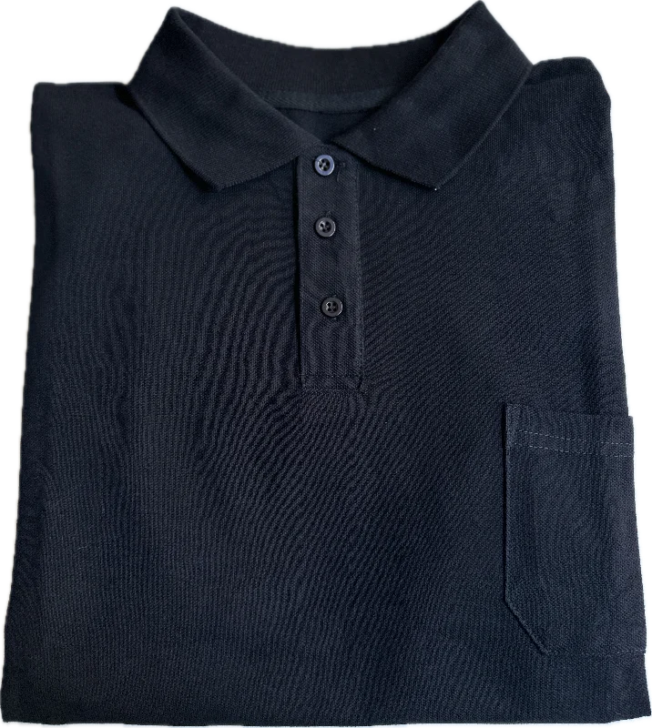 3 Button Polo - Black