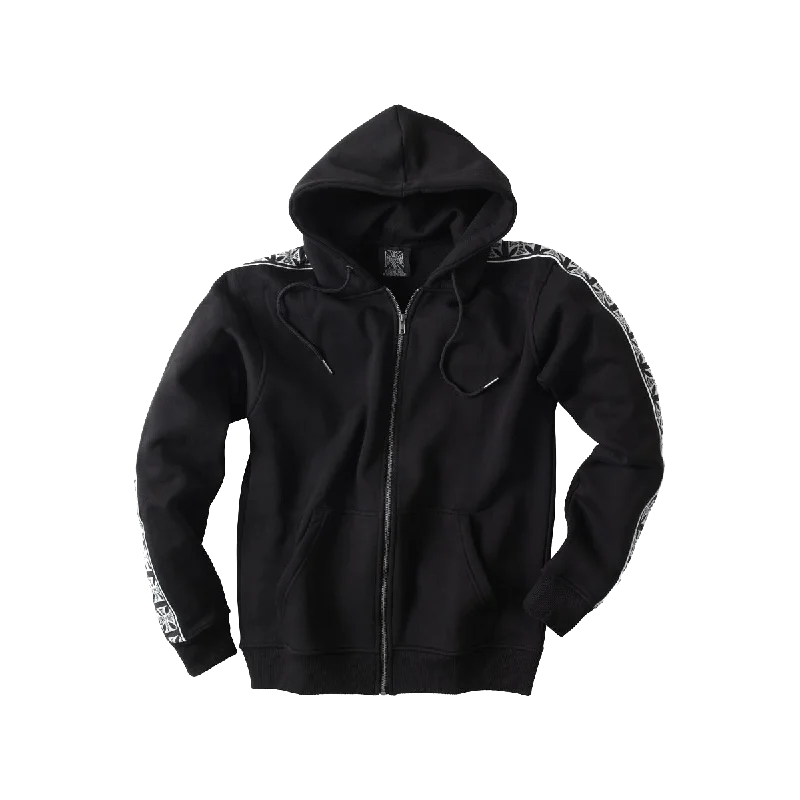 WCC TAPED ZIP HOOD - BLACK