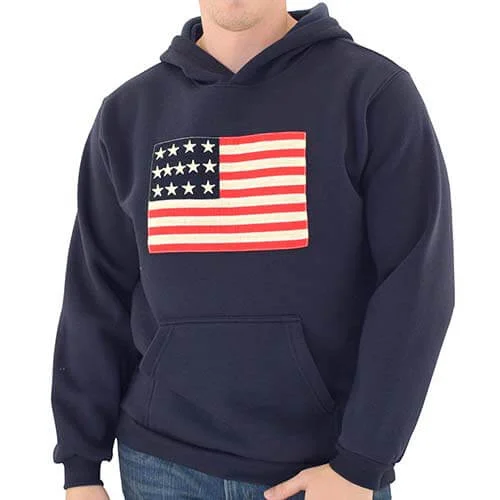 Men's Made in USA Vintage Flag Hoodie