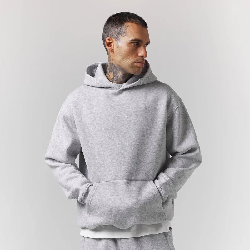 Box Fit Hoodie | Grey Marl