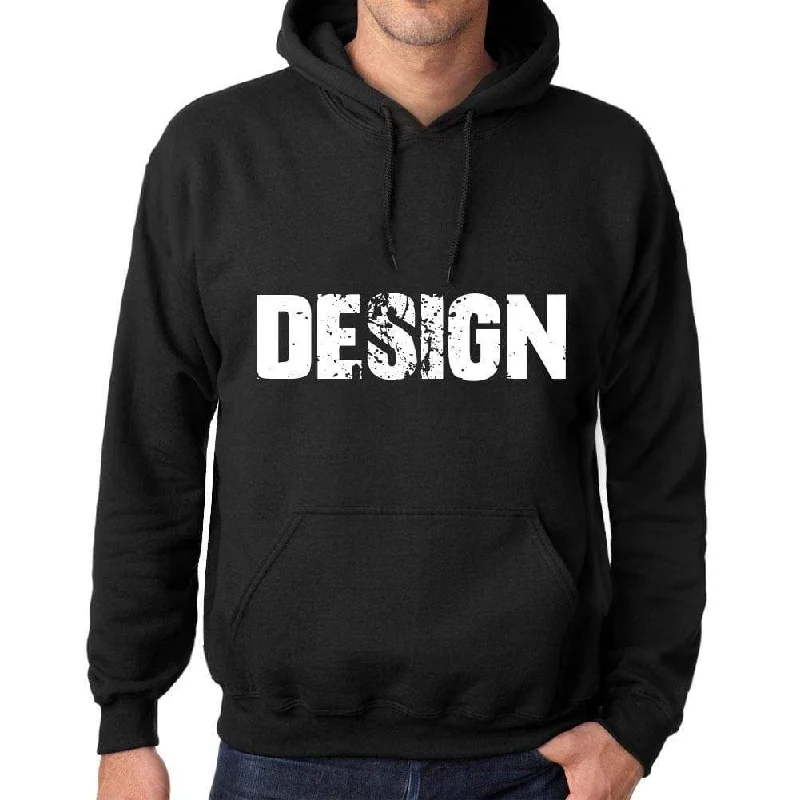 Men's Women's Unisex Printed Graphic Cotton Hoodie Soft Heavyweight Hooded Sweatshirt Pullover Popular Words DESIGN Deep Black