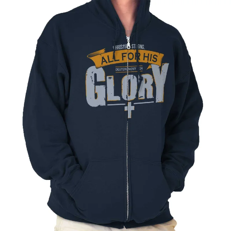 All for His Glory Zip Hoodie