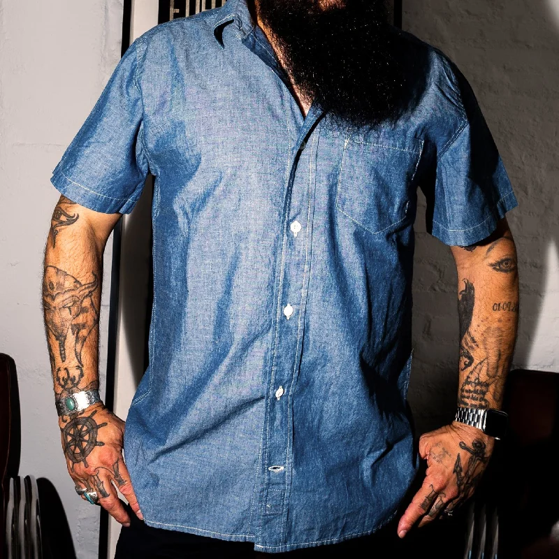 Short Sleeve Dean - Ultra-Soft Japanese Chambray - Indigo