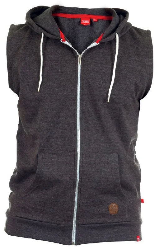 D555 SLEEVELESS HOODY (BLAKE) CONTRAST ZIP AND DRAWCORD IN SIZE 1XL TO 6XL, 3 COLOR OPTIONS