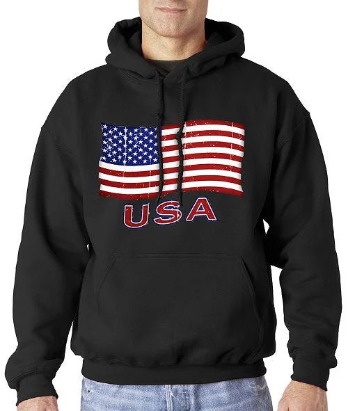 American Flag Mens Hooded Sweatshirt