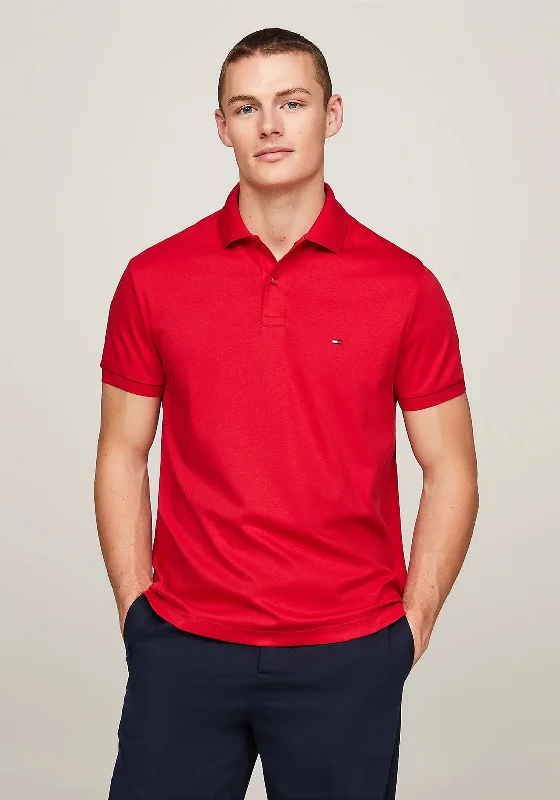 Tommy Hilfiger Essential Flag Embroidery Polo Shirt, Primary Red