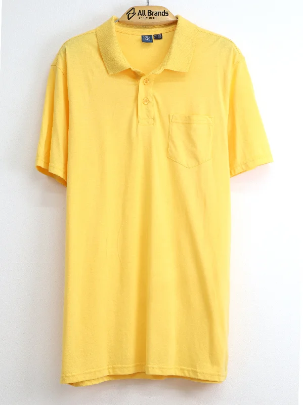 Men's Side Pocket Polo T-Shirt,Yellow