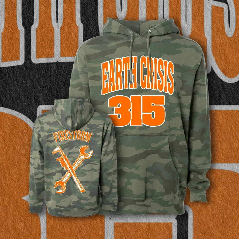 EARTH CRISIS "FIRESTORM" CAMO PULLOVER HOOD