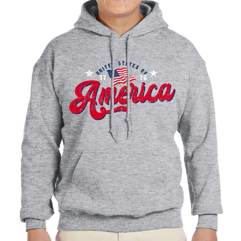 America Script Hooded Sweatshirt