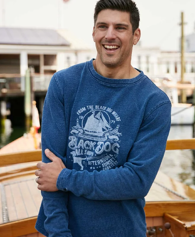 Mens Tall Ship Fleece Crew Sweatshirt