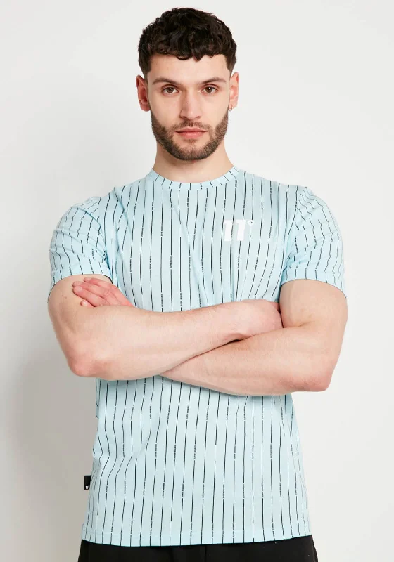 11 Degrees Vertical Stripe T-Shirt, Light Blue