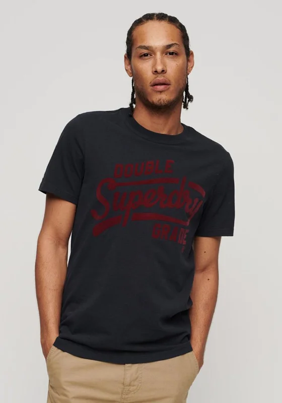 Superdry Athletic Script Graphic T-Shirt, Eclipse Navy