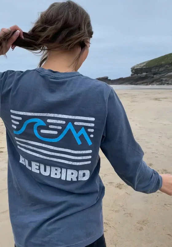 Bleubird Denim Tides Long Sleeve T-Shirt, Faded Blue