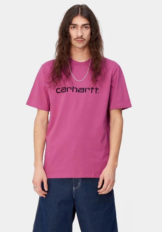 Carhartt WIP Script T-Shirt, Magenta & Black